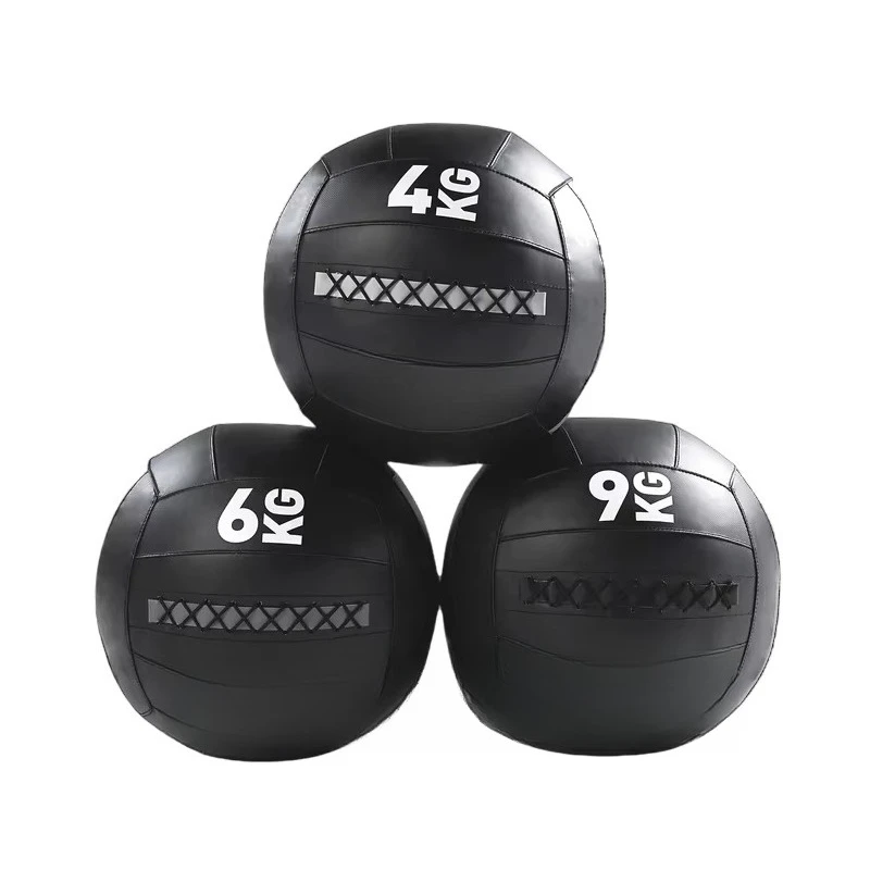

High Quality PVC Shell Black Power Training Squash Fitness Medication Ball 2-12kg