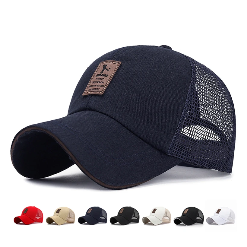 Summer Mesh Baseball Caps for Men Sun Outdoor Baseball Hats Bone Casquette Breathable Cap