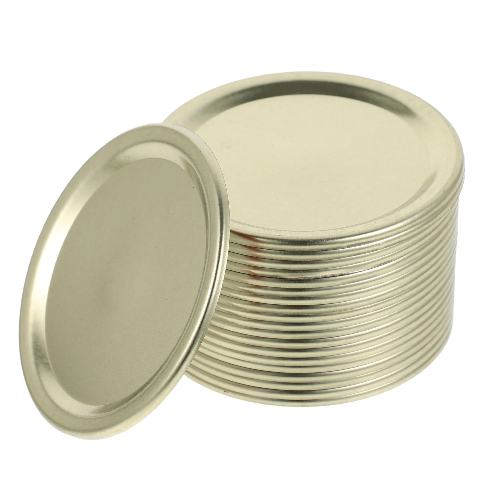 

20 Pcs Airtight Canning Tinplate Wide Mouth Mason Jar Lids Supplies Metal Sealing For Canning Storage Spices Jam Tea Coffee