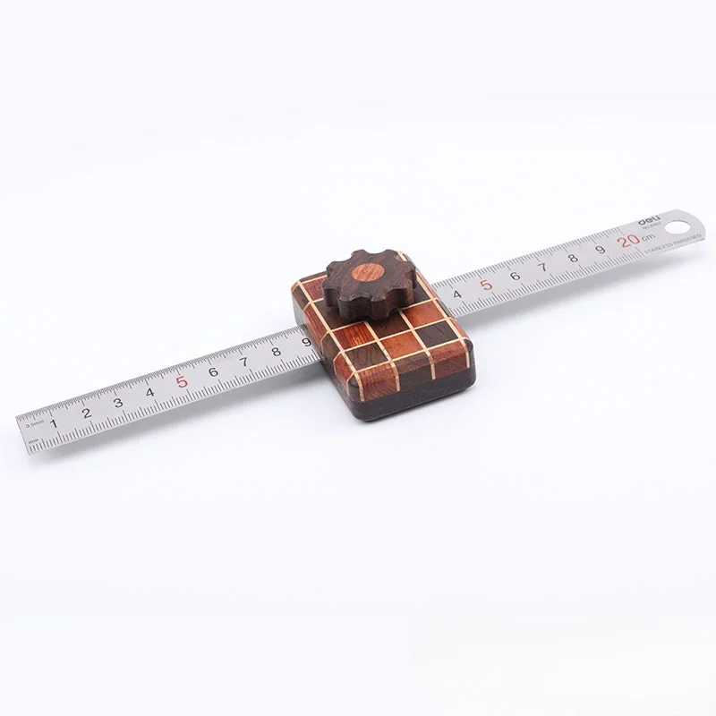 Black Sandalwood Pear Craftsmanship Marking Locator Fix Block Woodworking Tools Steel Ruler Position Block Straight Edge Stopper