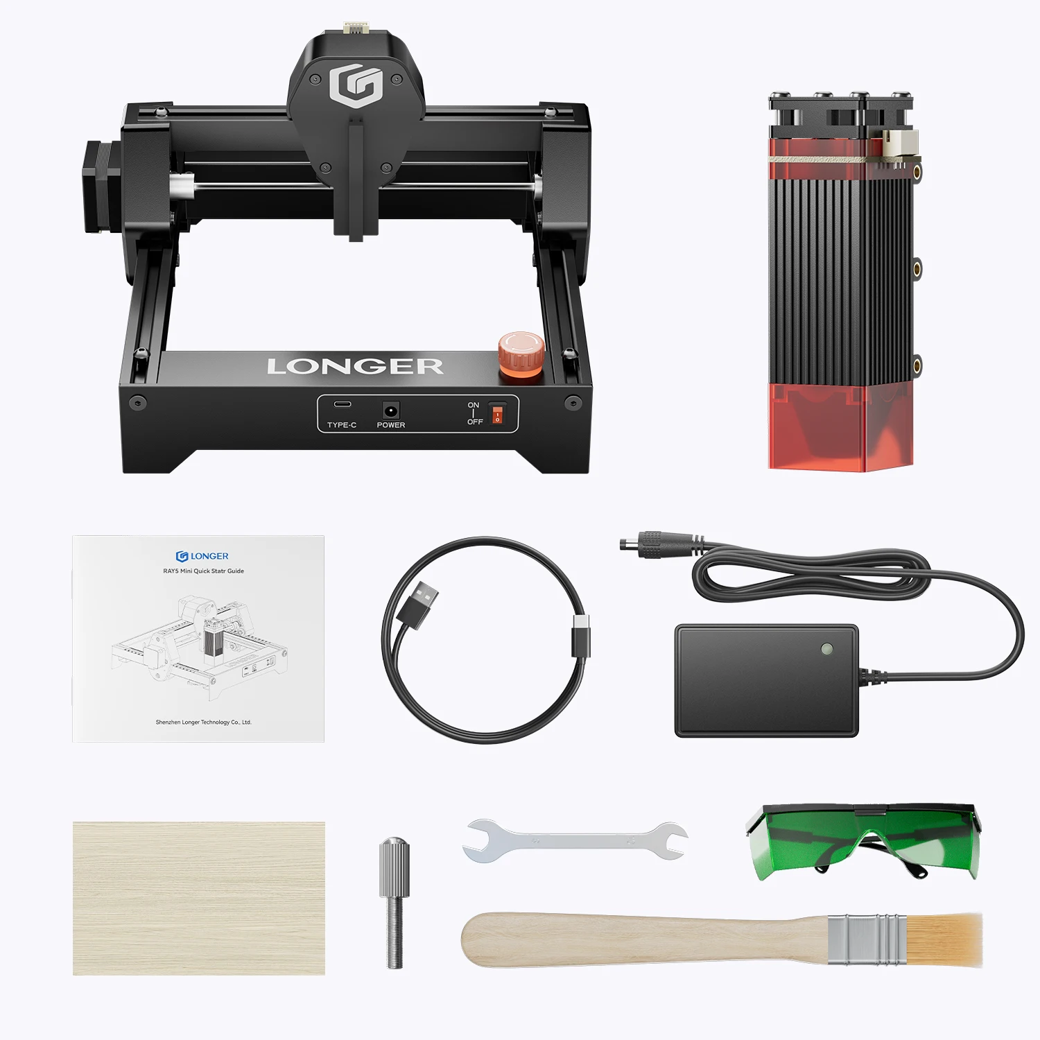 LONGER Macchina per incisore per incisione laser RAY5 mini ad alta velocità co2 CNC Legno Pelle Stampante per intaglio del metallo Protable KIT Strumenti fai da te