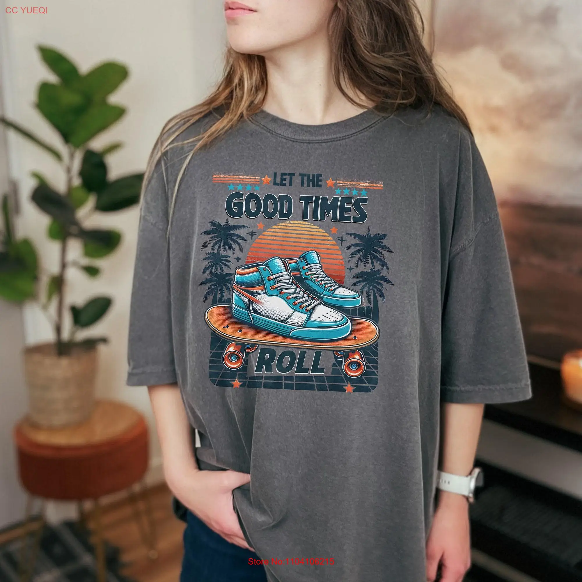 Vintage Skateboard T Shirt Retro Good Times Cool 90s Decade Comfort Colors Skater 80s long or short sleeves