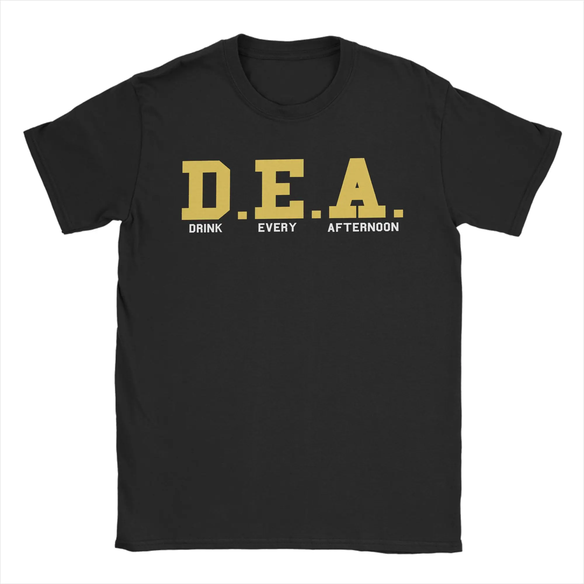 DEA Special Agent Drink Every Afternoon T-Shirt Men Women Round Collar 100% Cotton T Shirt  Short Sleeve Tee Shirt Clothing