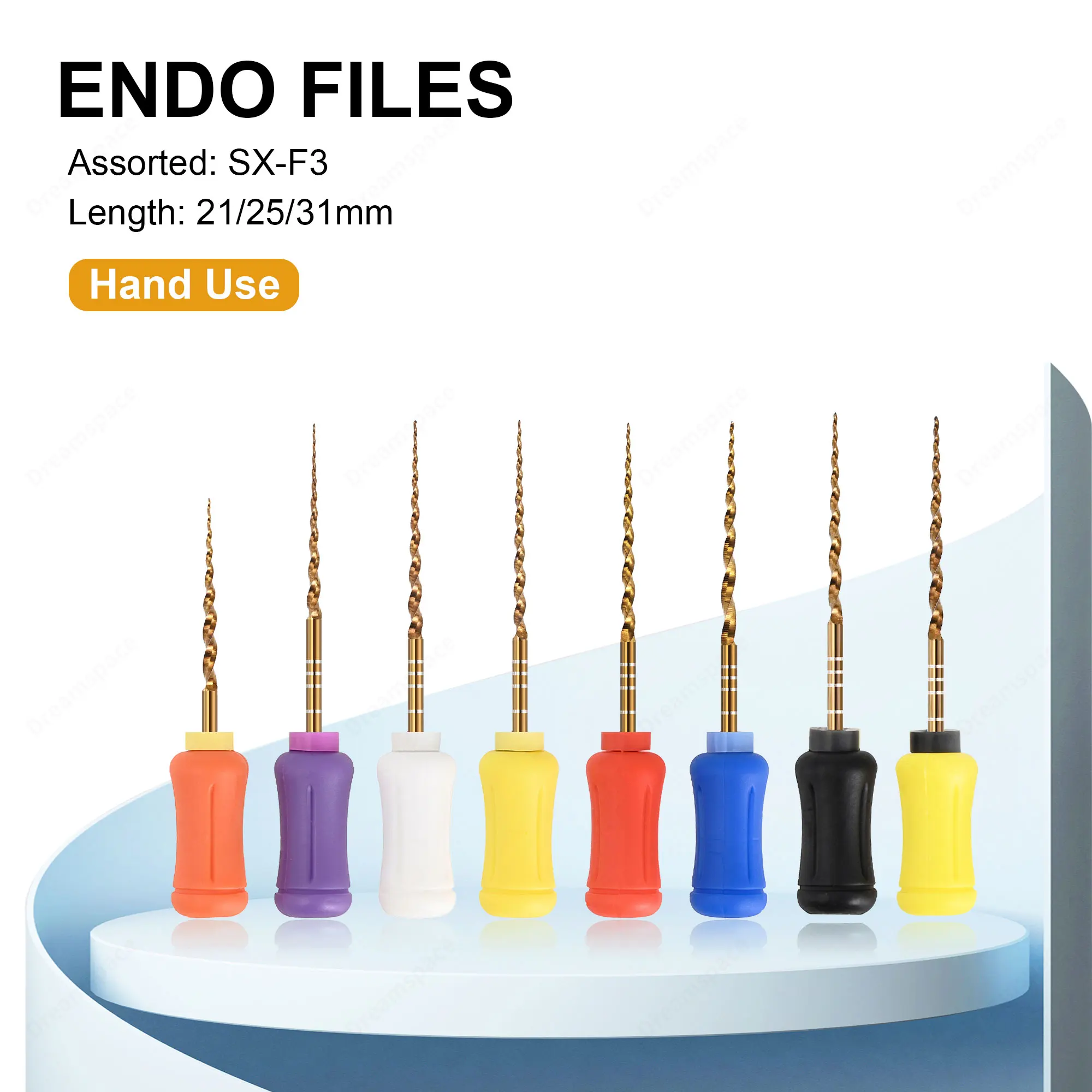 

Dental Tools gold flexible files Hand endo rotary files golden endodontic files 21/25mm NITI Endo titainium instrument dentistry