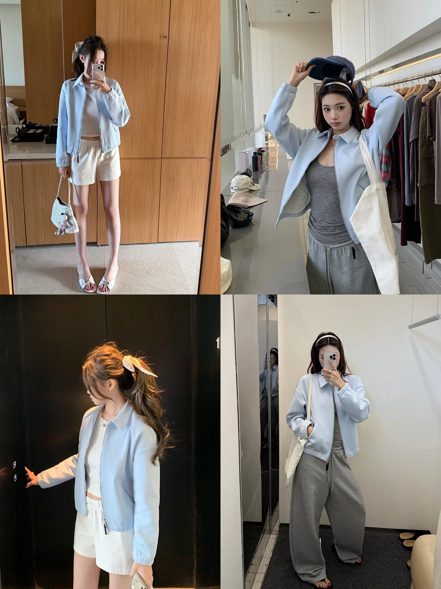 Jaqueta de Trabalho Feminina Xzichic com Zíper Duplo em Couro, Nova, com Gola Reversível, Mistura de Algodão e Poliéster, Roupa de Primavera