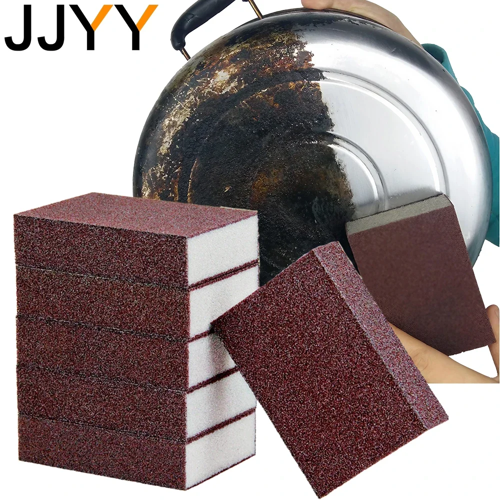 JJYY Diamond Sponge Scrubber Silicon Carbide Brush , Kitchen Cleaning Dishwashing Pot Brush Old Pot Renovation