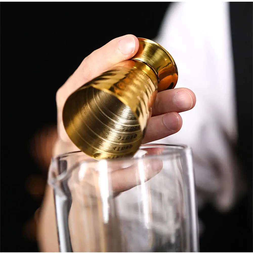 Stainless Steel Cocktail Measure Cup Cocktail Glass Mixed Drink Cocktail Shaker Jigger Measuring Home Bar Party Accessories 75ML