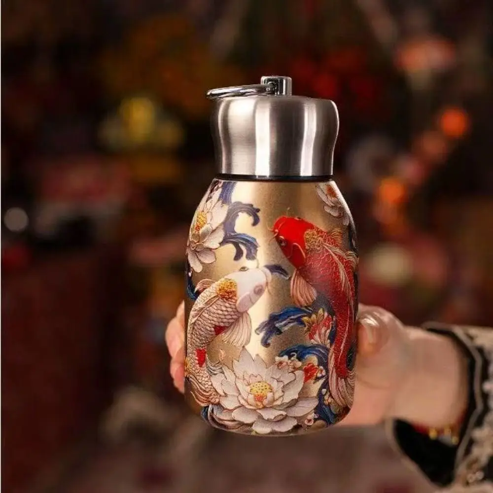 Bottiglia d'acqua portatile a prova di perdite con tazza isolata in acciaio inossidabile 316 Bottiglia d'acqua termica isolata sottile durevole da 300 ml