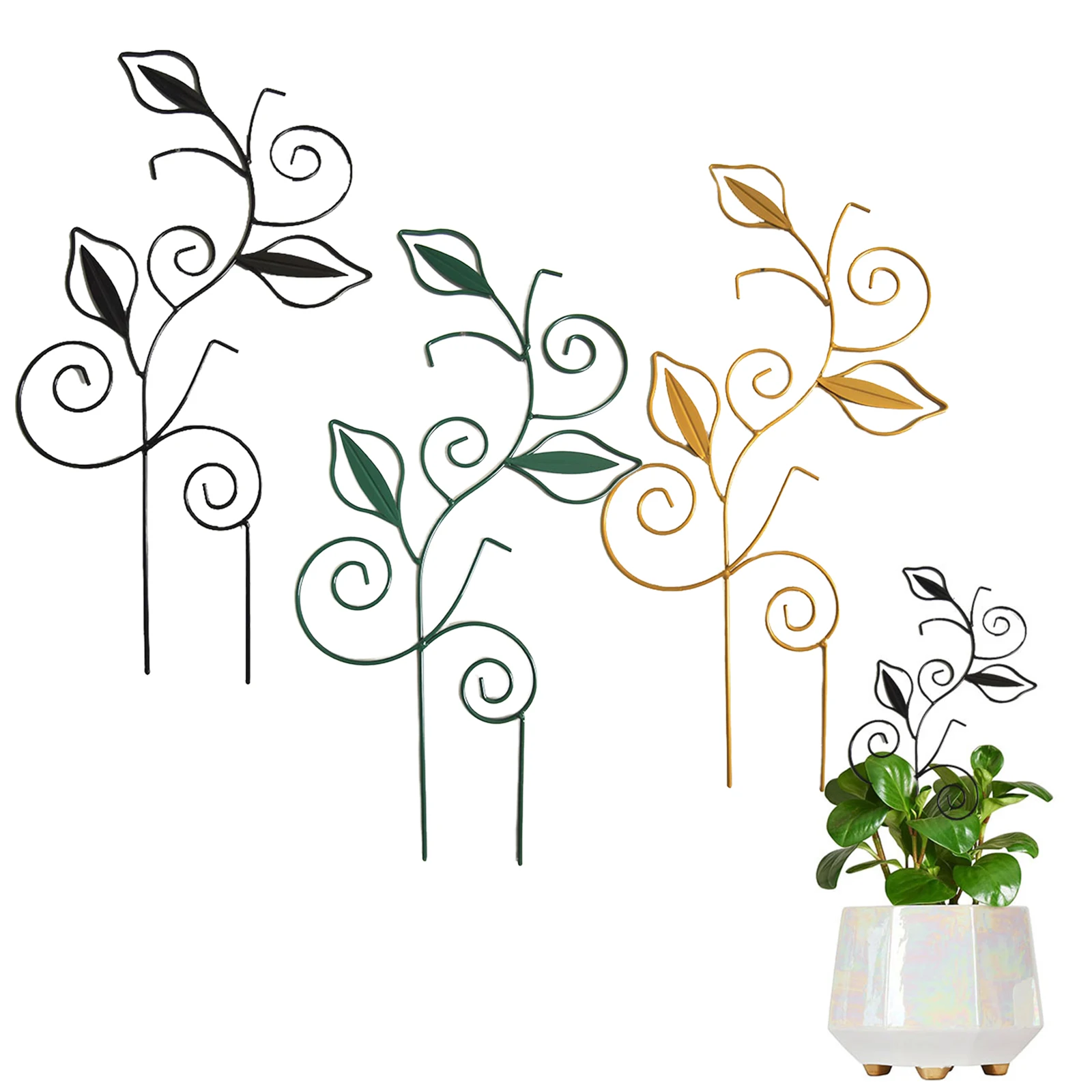 Stakes Plant Climbing Support Trellis Plant Climbing Frame Leaf Flower Pot Plants Climbing Support Rack Garden Accesorries