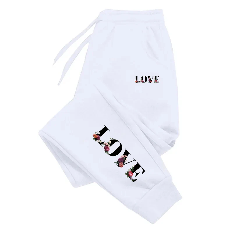 Damen-Trainingsanzughose, New LOVE Letter Print, Straße, Luxus-Jogginghose, täglich, lässig, Einfachheit, vielseitige Jogging-Sporthose – Detail 5