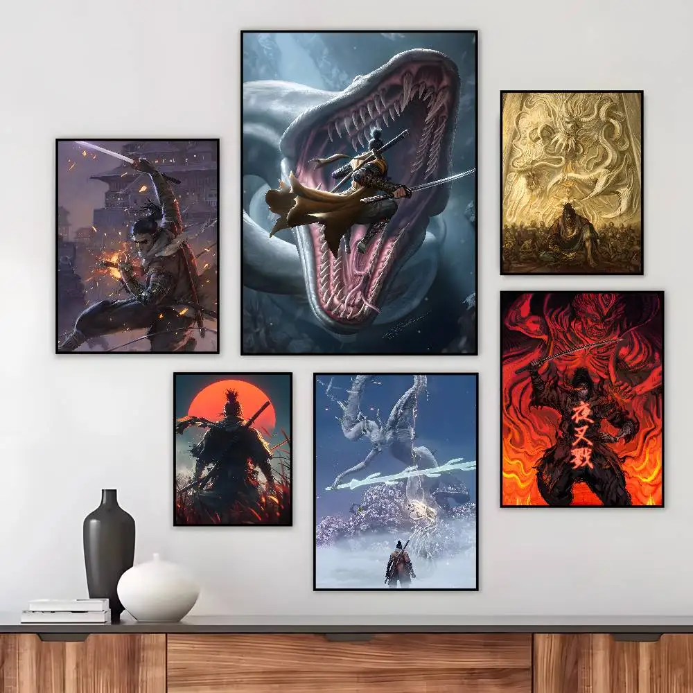 Game Sekiro Shadows Die Twice Fantasy Poster Art HD Canvas Advanced Aesthetic Printing Paper Wall Art for Living Room Home Decor - view 2