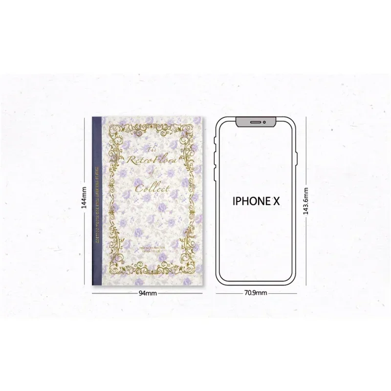 100Sheets Roses Memo Note Material Paper Flower Pad Book Decoration Wrapping Account Scrapbooking Notebooks 144*94MM