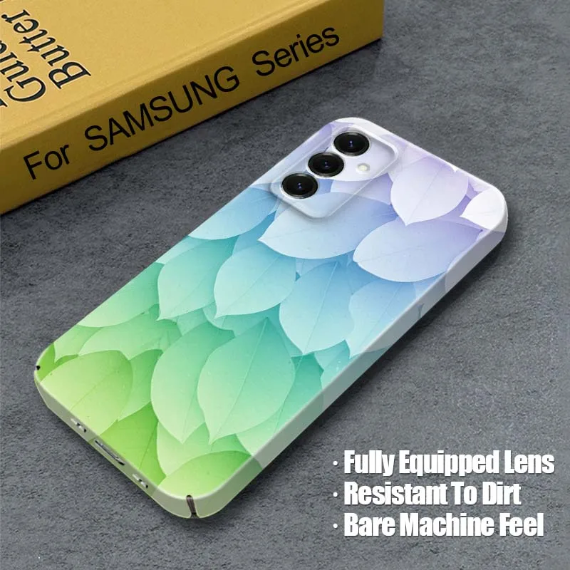 

Fresh Leaf Pattern Design Phone Case For Samsung Galaxy S25 S24 S23 S22 S21 Ultra Plus Edge FE 5G Feilin Protective Shell