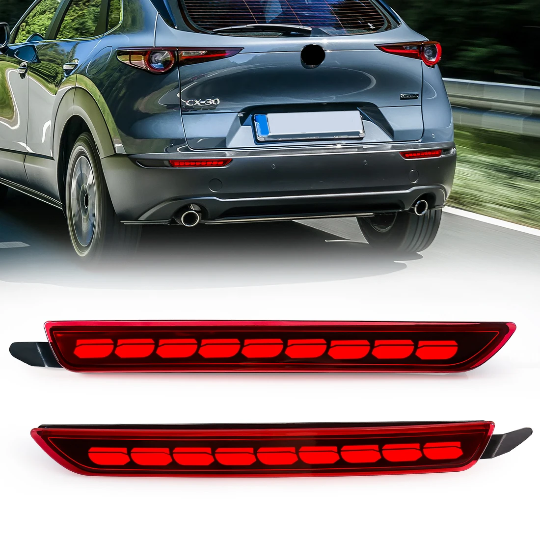 

Для Mazda CX30 CX50 CX-30 CX-50 2020 2021 2022 отражатель заднего бампера автомобиля