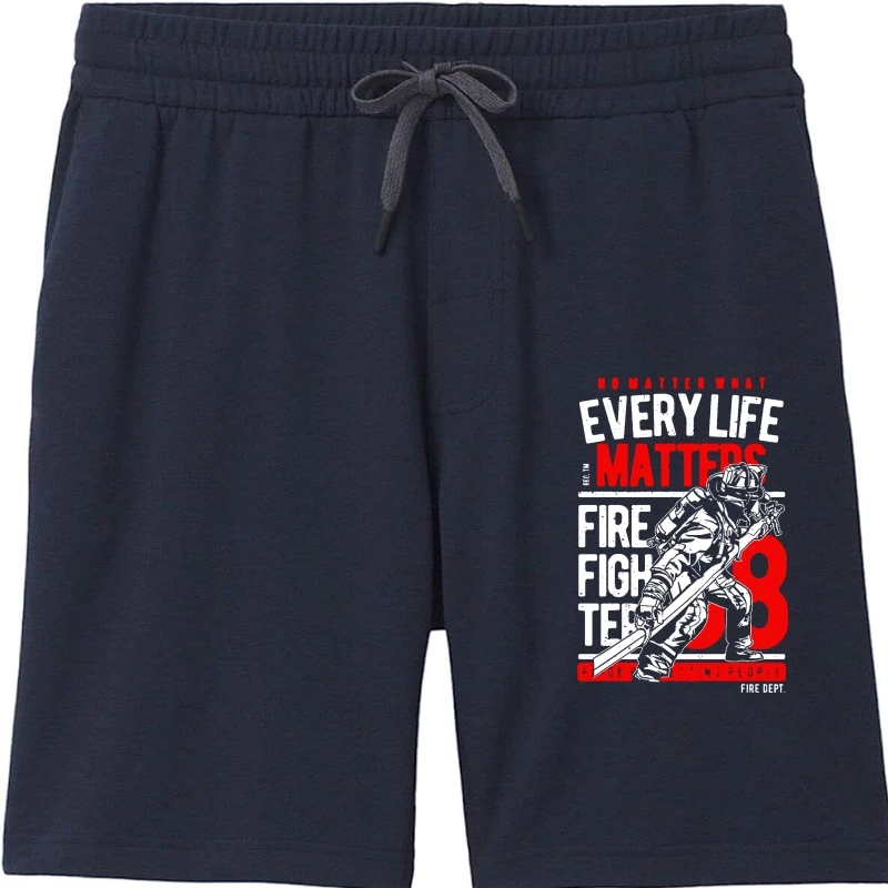 Каждая жизнь имеет дело, пожарный, мужские шорты, черный или белый