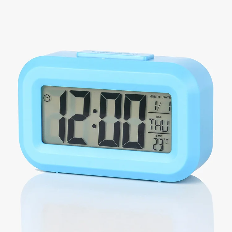 Wekker Digitale klok LED Elektronisch met achtergrondverlichting Snooze Kalender Voor thuiskantoor Desktop Tafel Schermweergave Horloge