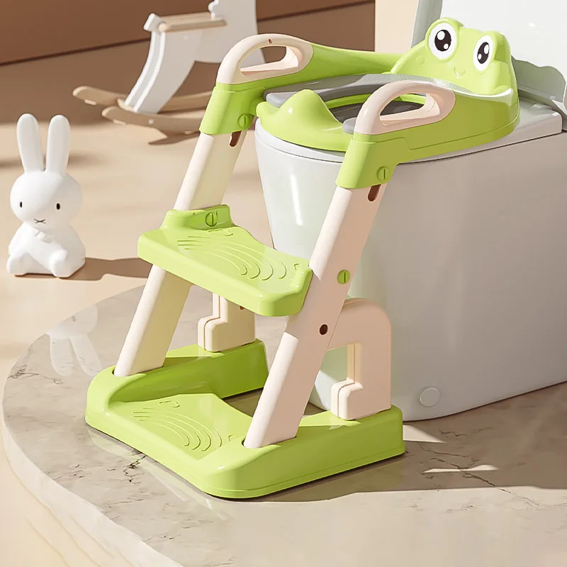 Children's Portable Toilet Seat Cartoon Frog Staircase Children's Pot Urinal for Children Potty Training Kids Urinal Baby Potty