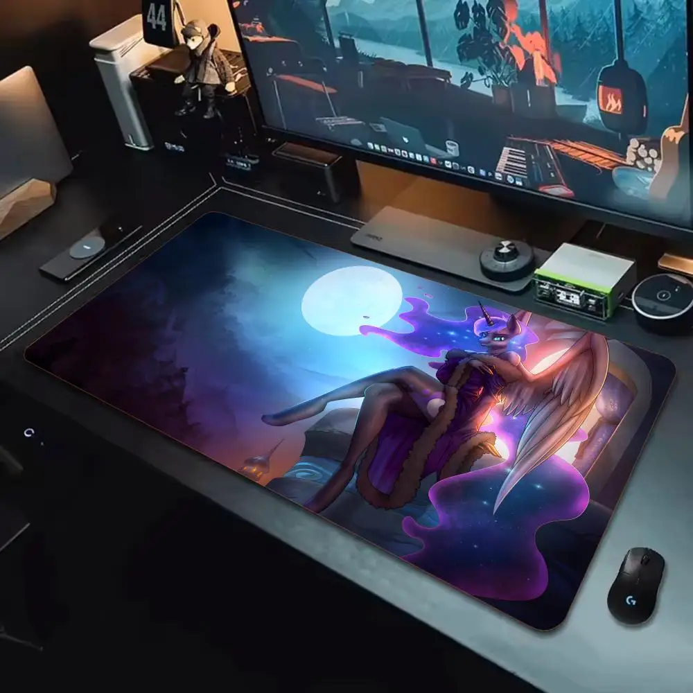 hip L-Little P-Pony Mouse Pad Tapetes de Mesa Teclado, Borracha Kawai, Tapete de Mesa Antiderrapante, XXL90x40cm