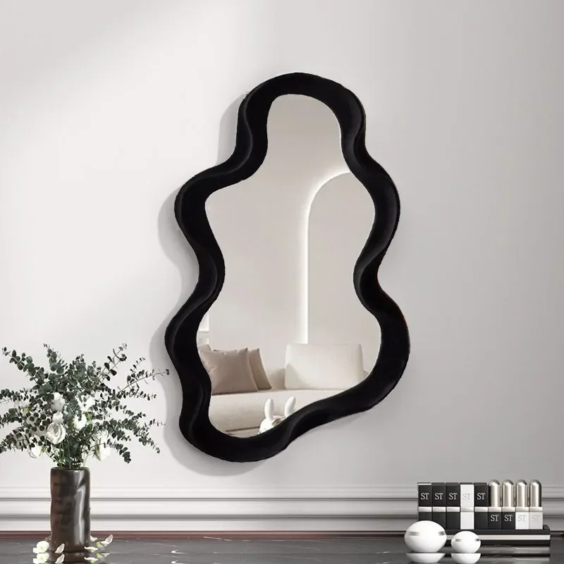 Cloud Shaped Desktop Vanity Mirror Simple Wall Mounted Bedroom Bathroom Irregular Makeup Wall Mounted Mirror Home Decoration