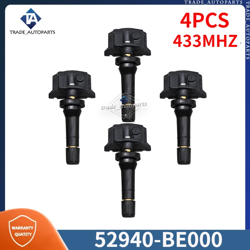 

4PCS/Lot Car Tire Sensor 52940-BE000 For 2024-2025 Hyundai Kona Kia K4 Tyre Pressure Monitor System 433MHZ TPMS 52940BE000