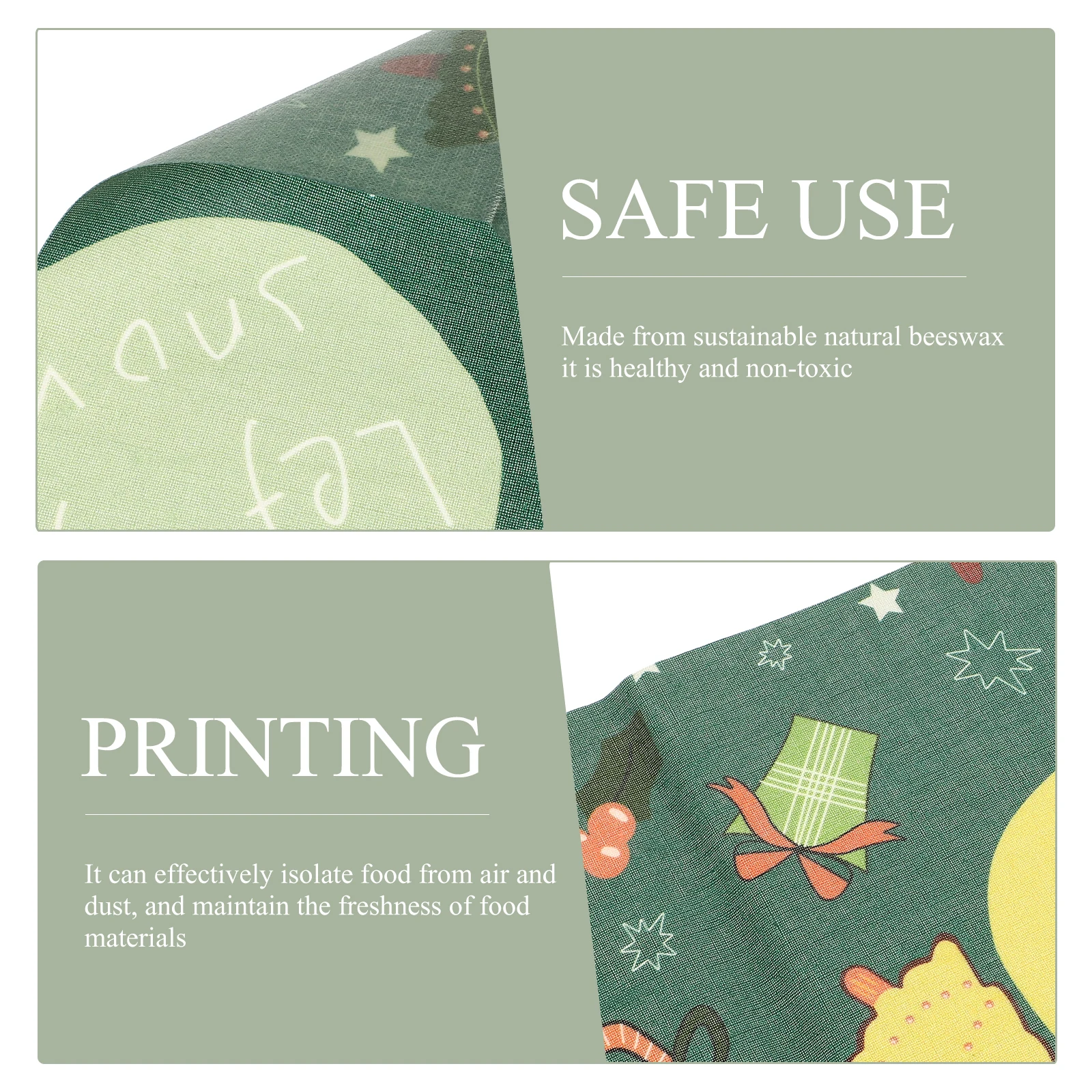 

3pcs Wraps Reusable Fresh Cloth for Cheese Reusable Food Wraps Covers Wax Cloth Sustainable Wax Sheets Storage