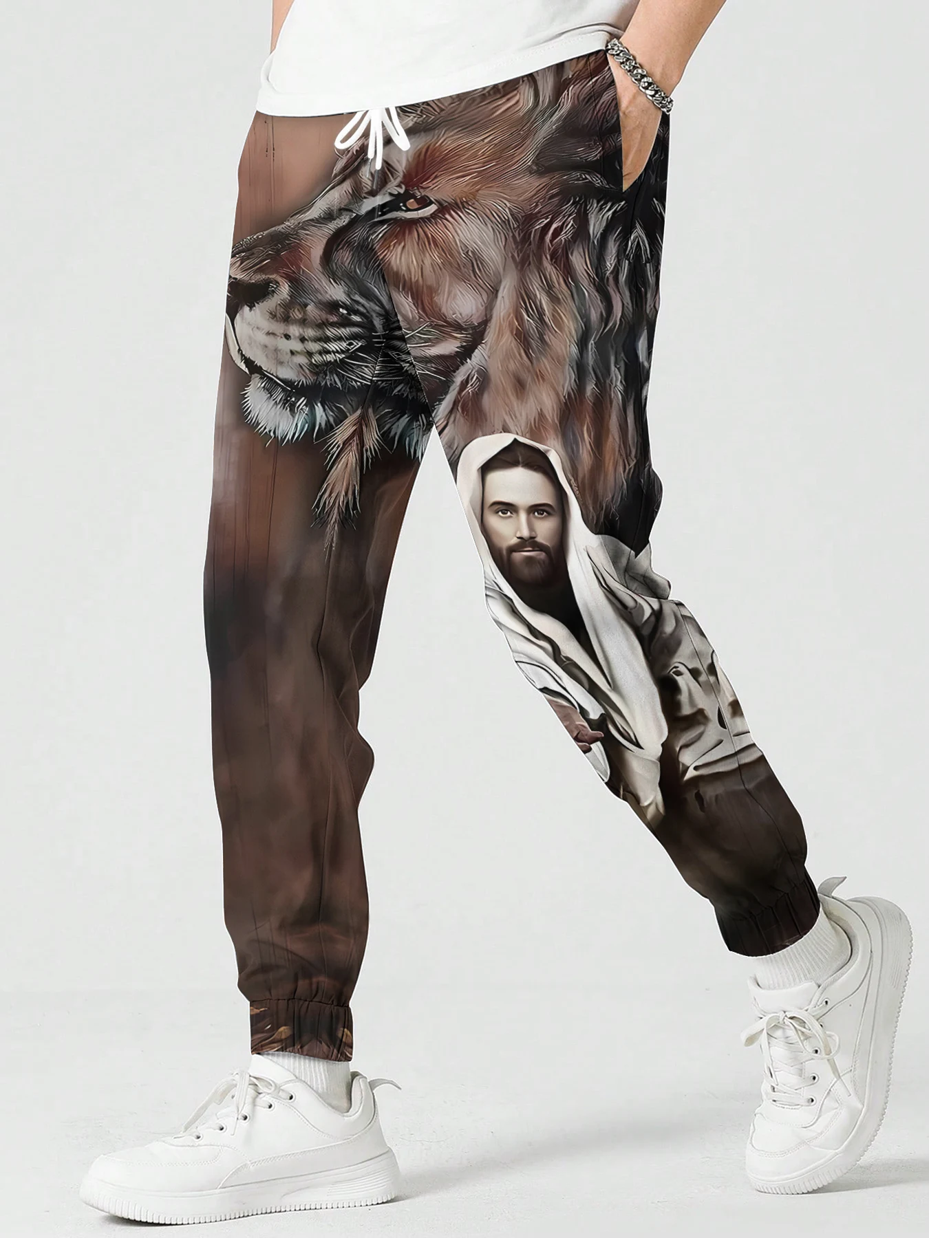 Fashion Men's Social Pants Luxury Hawaiian Lion 3d Printed Lapel Trousers Casual Y2k Harajuku Sweatpants Elegant Gifts Clothing