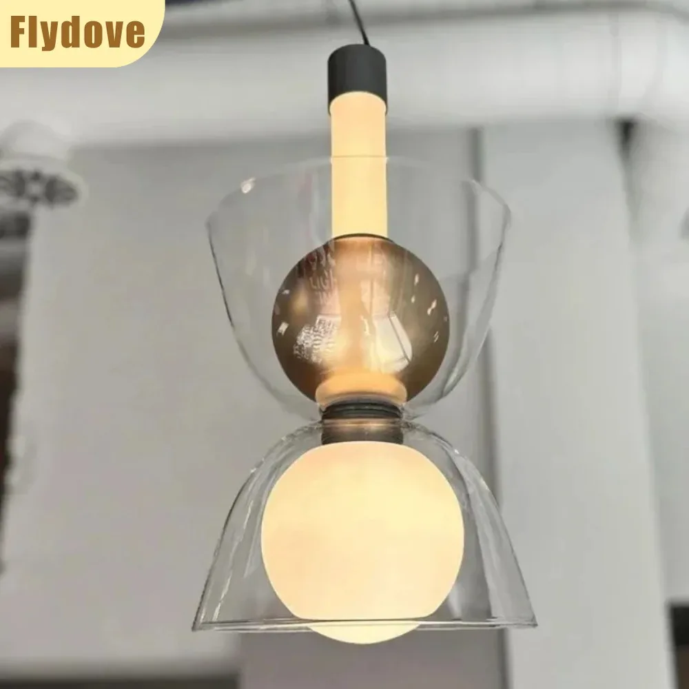 

European Style Creative Multi-layer Glass Pendant Light E27 Bulb LED Restaurant Bar Counter Background Wall Home Decoration