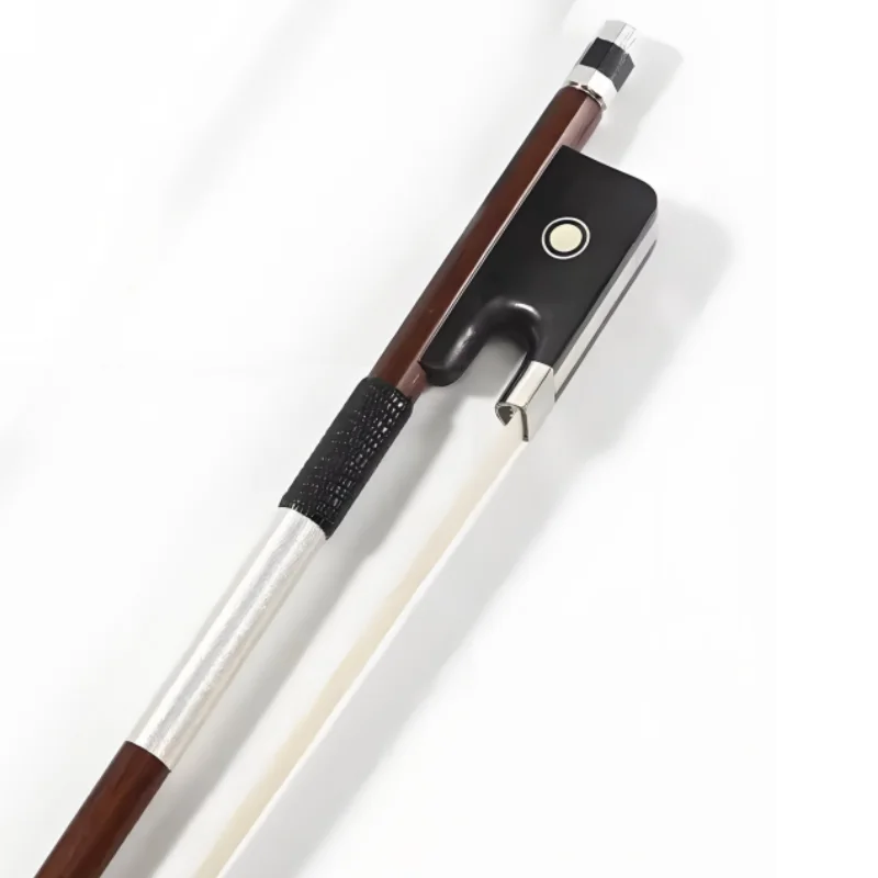 

High Quality Ebony Accessories Handcrafted Green Sandalwood Violin Bow 4/4-1/8