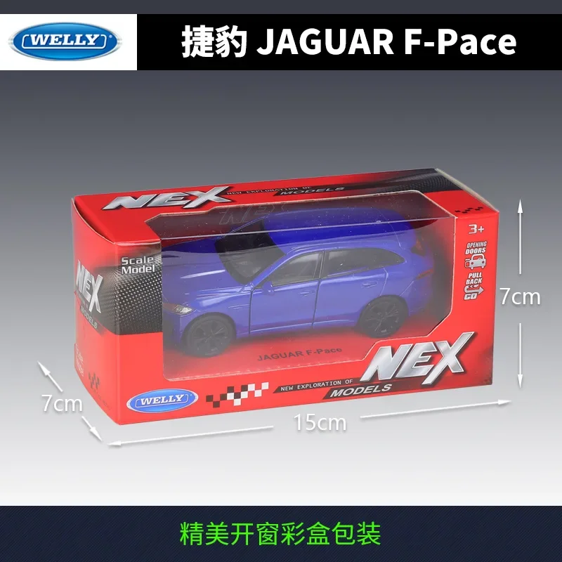 WELLY-Coche de juguete de Metal modelo SUV JAGUA F-PACE para niños, vehículo de juguete de aleación fundida a presión, escala 1:36, B91