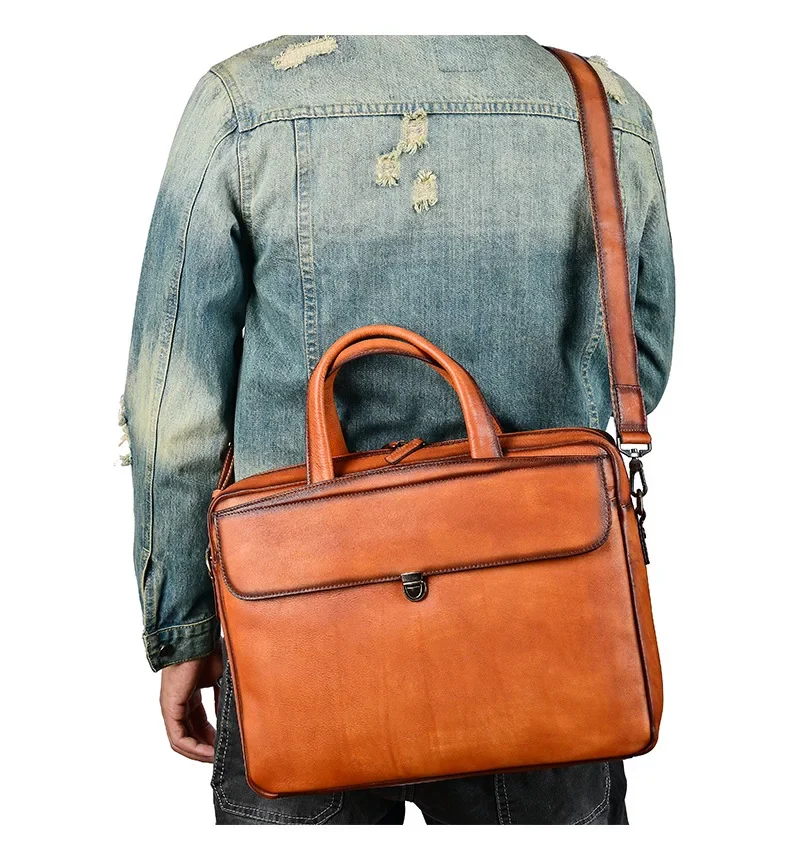 Stylish Men's Briefcase with Multiple Compartments