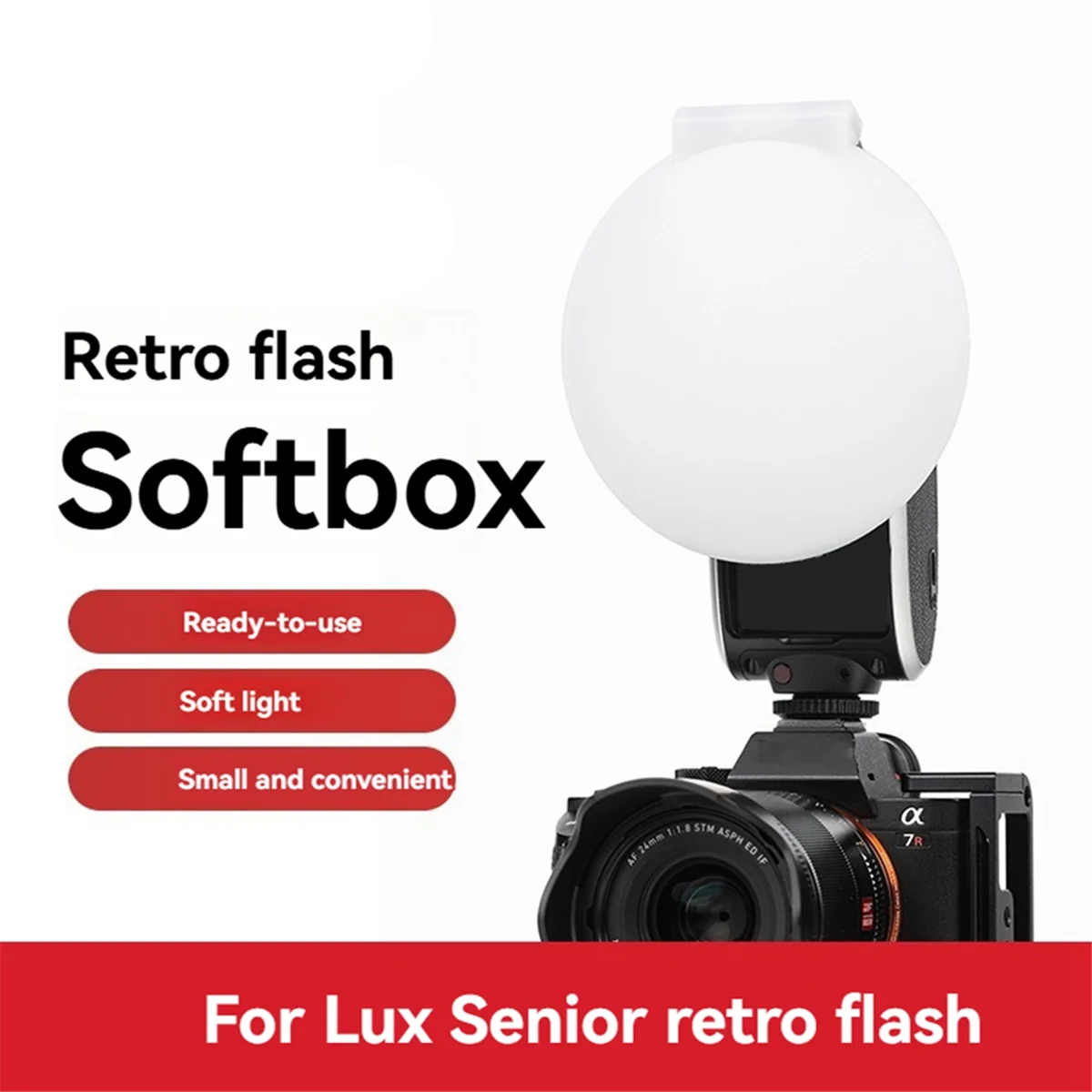 N97R untuk Godox Lux Senior Speedlite Flash Diffuser Soft Box Case Soft Diffuser Lamp Cover