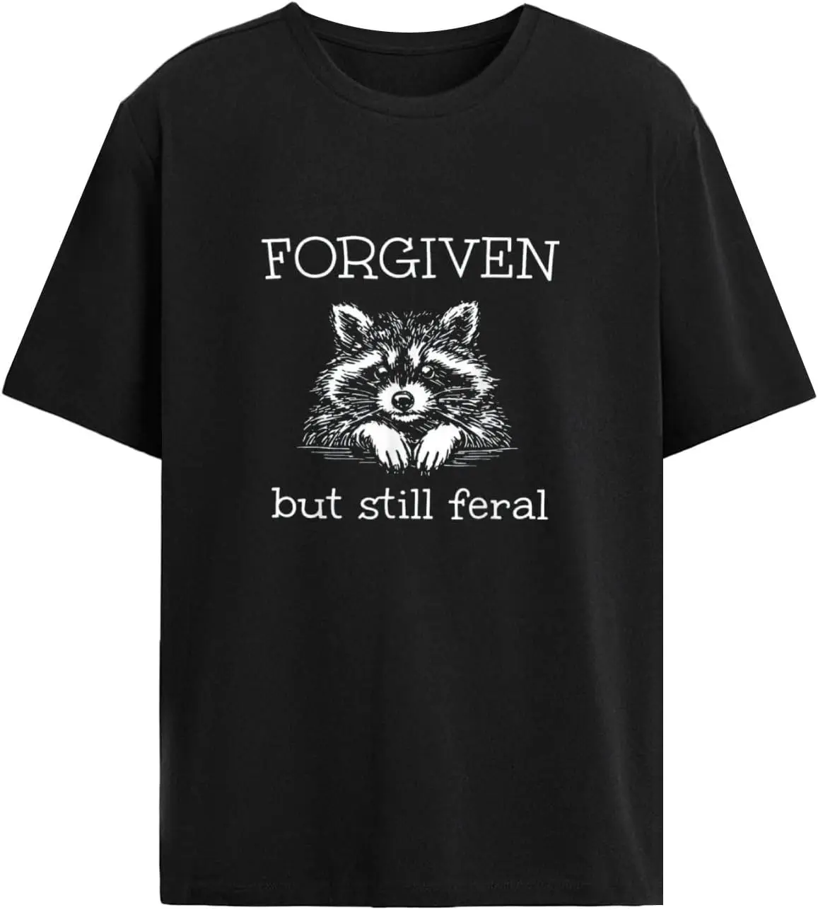 

Комплект из 1 футболки с графическим принтом для женщин: «Прощеные, но все еще дикие»