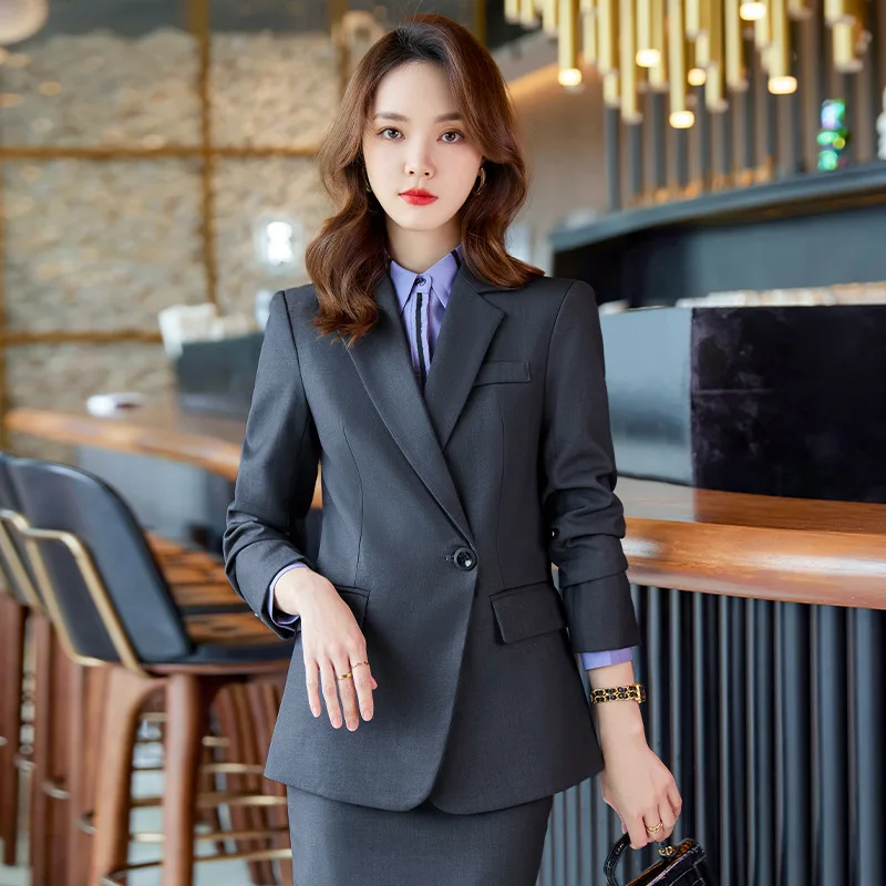 

Black Office Ladies Pants Suits Women Autumn Winter 2023 New Long Sleeve Casual Blazer Jacket Suits Pants 2 Piece Set