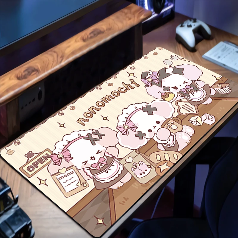 Alas Mouse Gaming Desain Anjing Kecil Yang Manis Alas Meja Tepi Jahitan Karet Anti Selip Alas Keyboard Alas Mouse untuk Gamer dan Pekerjaan Kantor