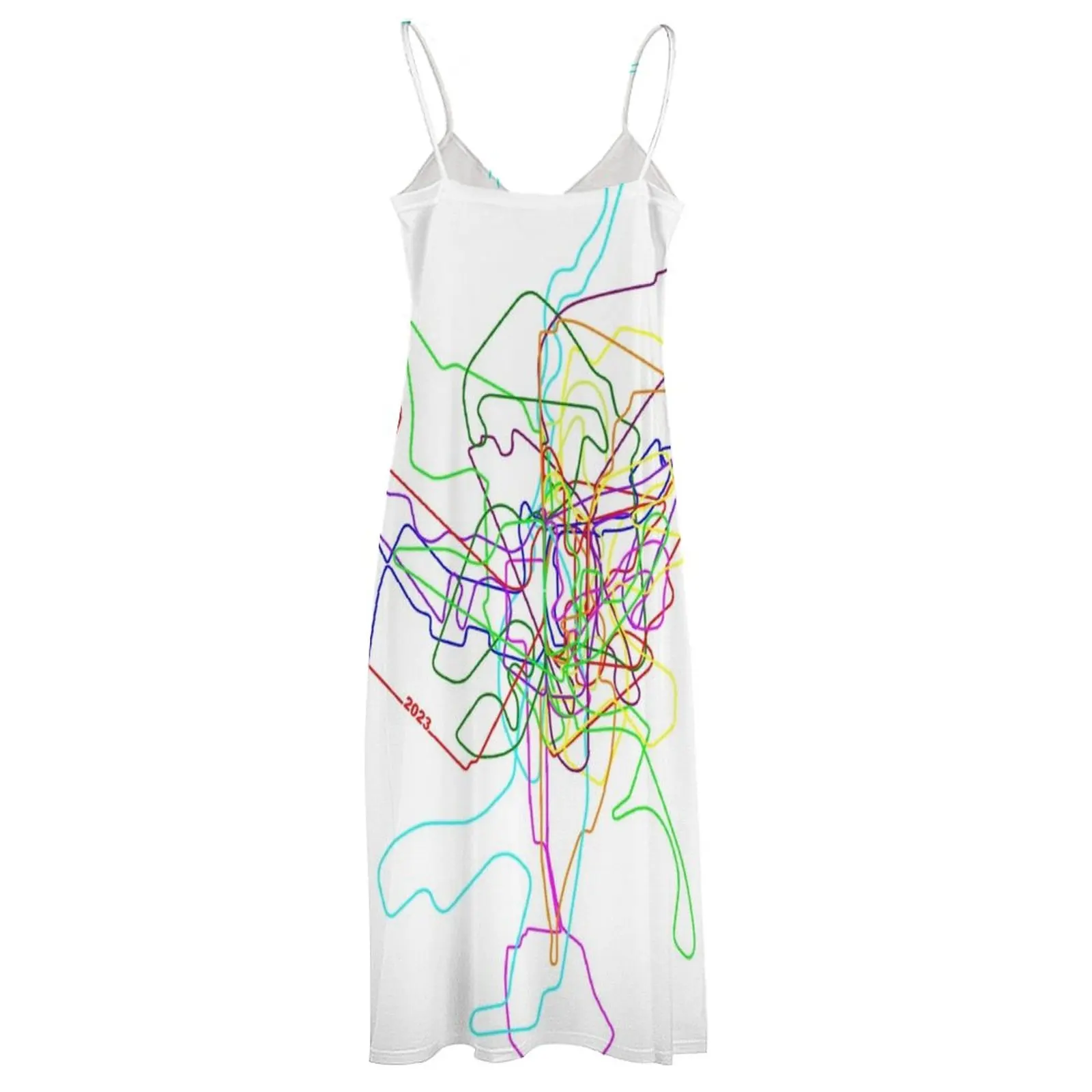 Robe de Soirée à Motif Étendu pour Femme, Tenue de Bal, Circuits F1 2023, Nouveau Design 2023