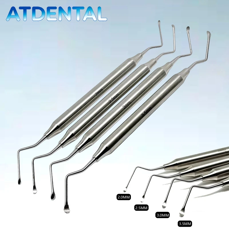 

Набор из 4 стоматологических кюреток Грейси из нержавеющей стали для пародонтологических операций, инструменты для чистки зубов, набор инструментов для удаления зубного камня