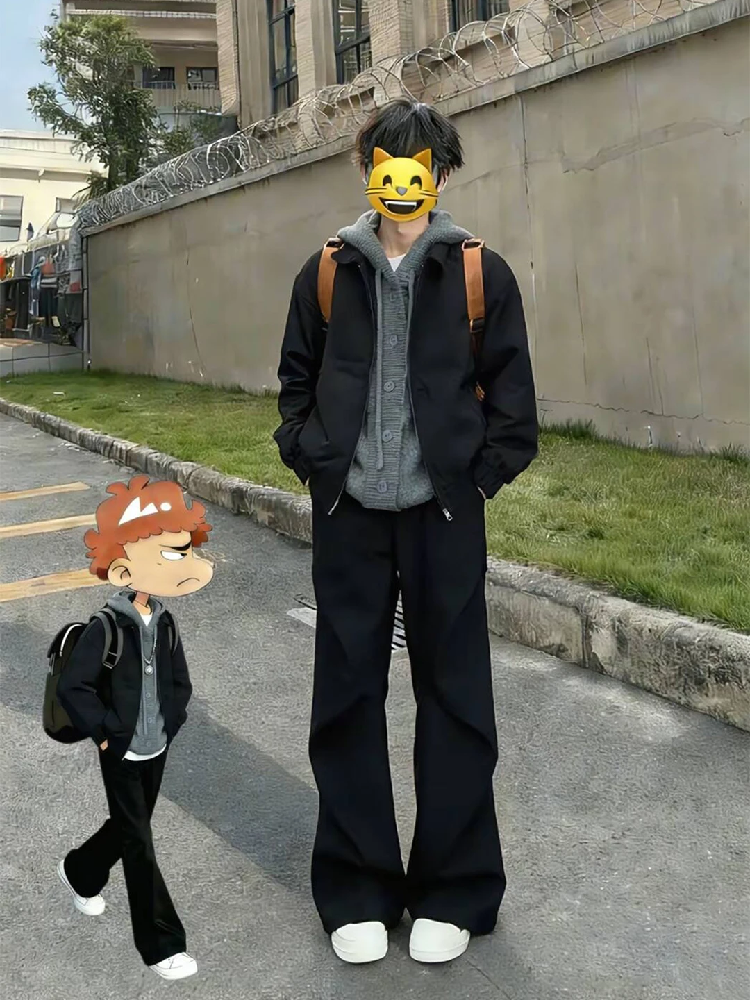 

Мужские рабочие брюки Cleanfit черного цвета в американском стиле, плиссированные, с высокой талией, широкими штанинами, прочные, прямого кроя, повседневные