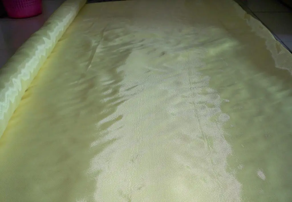 1100D 200D 50gsm/200gsm Yellow Kevlar Fabric PARA-ARAMID SYNTHETIC Aramid fiber Cloth plain NOMEX