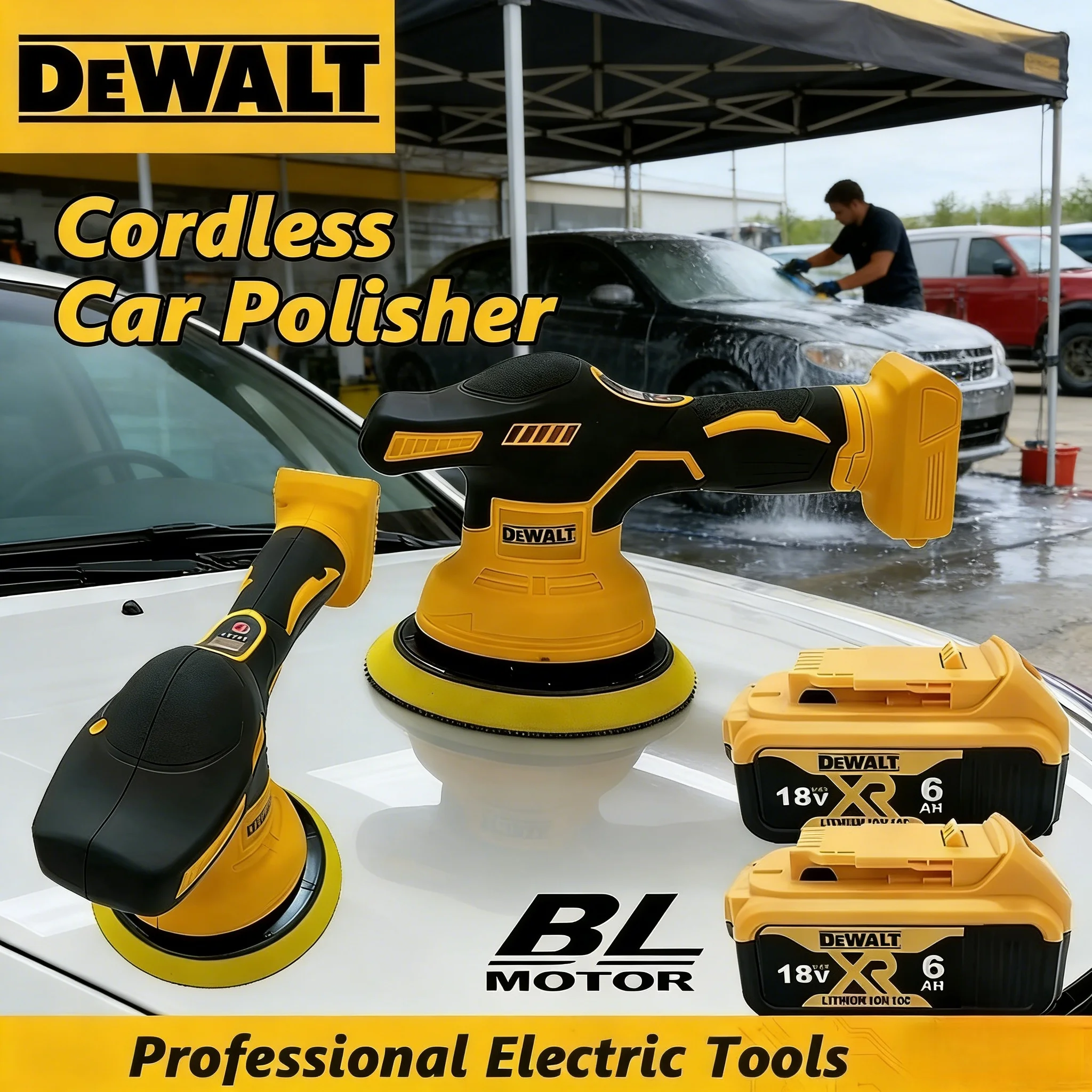 

Dewalt 8 Gears Cordless Digital Display Car Polisher Electric Polisher Auto Car Waxing Polishing Machine Fit Dewalt 20V Battery