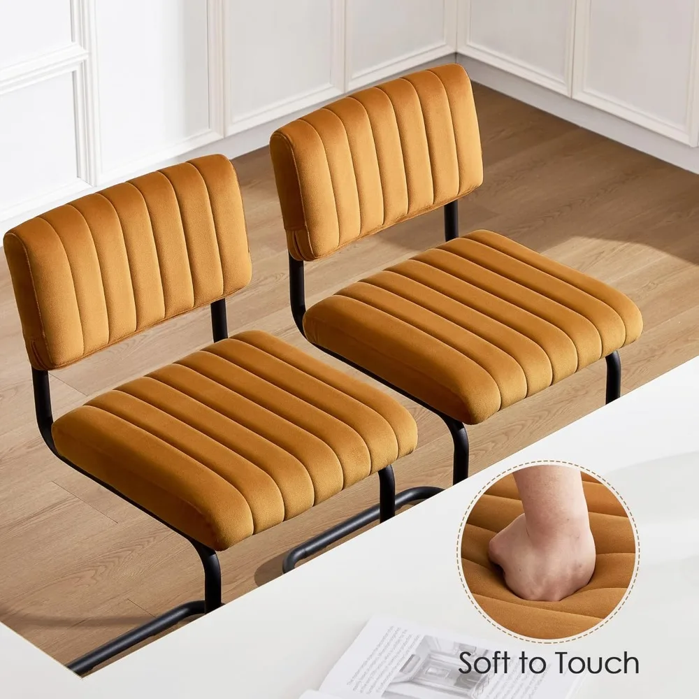 30 Inch Modern Bar Stools Set of 2, Upholstered Mid Century Modern Bar Height Stools Chairs with Tufted Cushion and Backs,