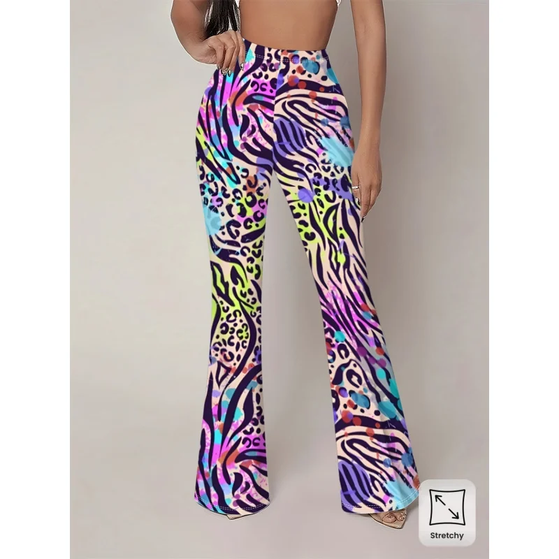 2026 Bohemian-style printed wide-leg pants for teenagers aged 7-16. Ideal for daily street casual wear, suitable for seasons.