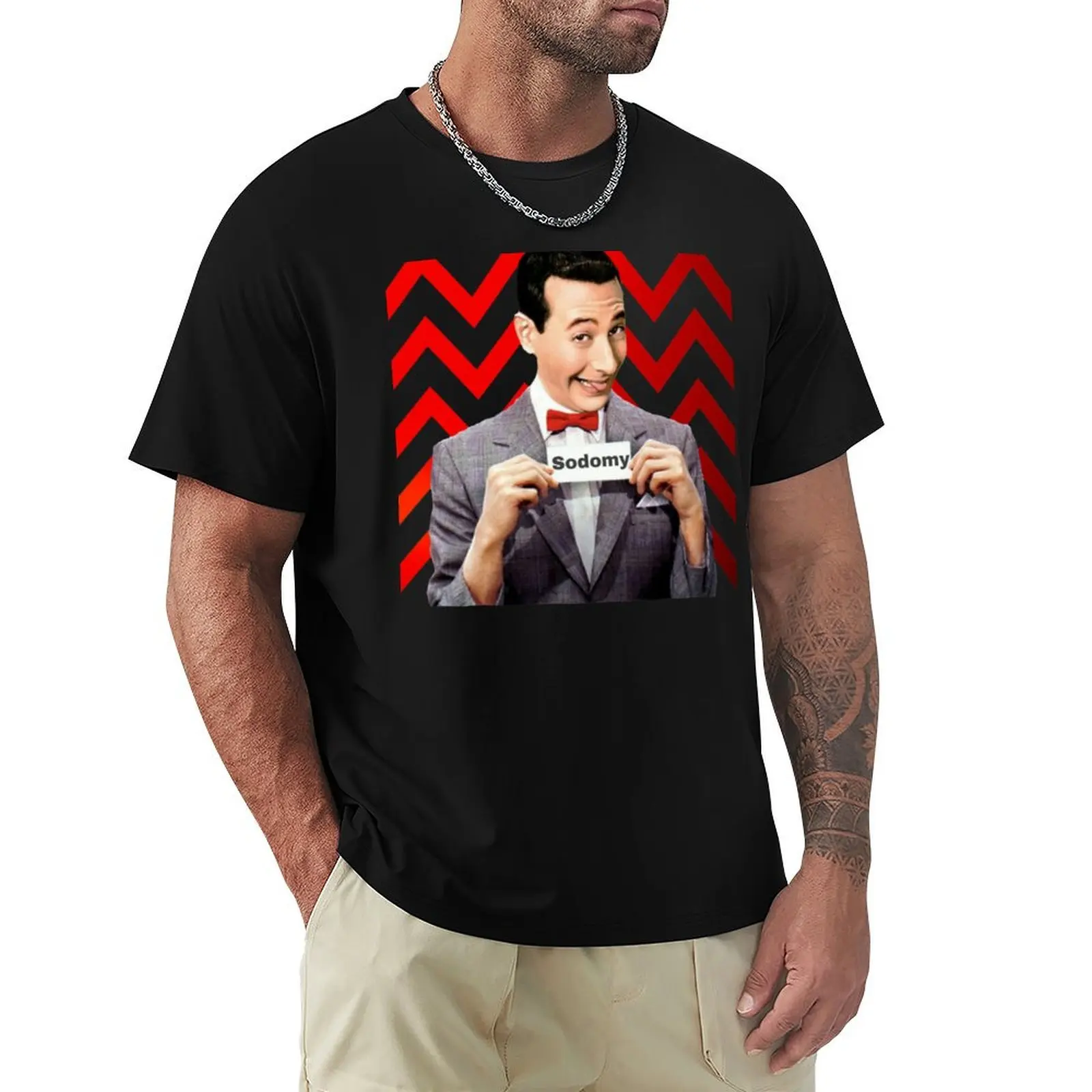 

Pee Wee Herman- Sodomy T-Shirt Fashion Graphic Tee for Men