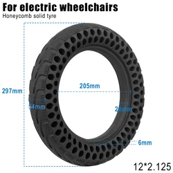 For Electric Scooters E-Bike 12*2.125 Wheel Universal 12 Inch Tire 12 1/2 X 2 1/4(57-203) Honeycomb Shock Absorber Damping Wheel