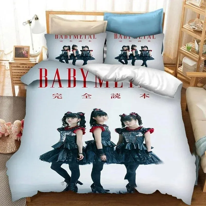 

3D Printed Babymetal Band All Season Bedding Set Boys Girls Twin Queen Size Duvet Cover Pillowcase Bed Kids Adult