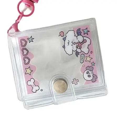 

1PC Jewelry Photos Holder Pockets Portable Key Chain 2 Inch Mini Photo Albums For Photos Cards Small Album Book Card Holder