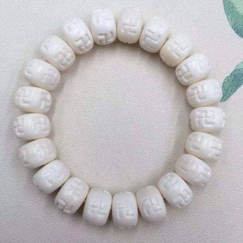Non-Metal Enamel with Immortal Beads - Deer Antler Genfu , Wenwan Wan Zi Hand Twisted Bracelet