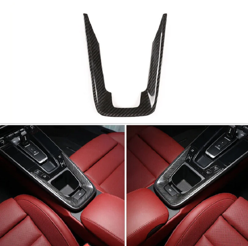 Dry Carbon Fiber Car Steering Wheel Gear Shift Cover Door Handle Window Control Door Sills Cover Trim Fit For Porsche 911 992