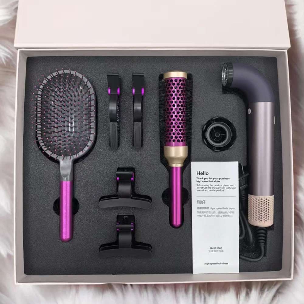 

Luxury Professinal High Speed Leafless Hair Dryer Salon Blow Dryer with Comb Attachment Gift Set for Wife and Girlfriend