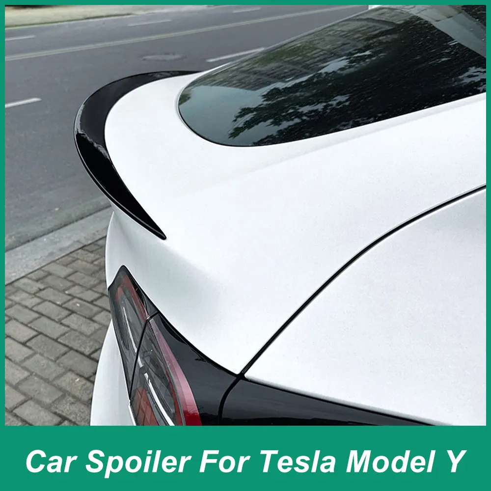 

Для Tesla Model Y P Edition: Оригинальный заводской спойлер на крышку багажника, фиксированное антикрыло, внешний декоративный элемент из ABS-пластика