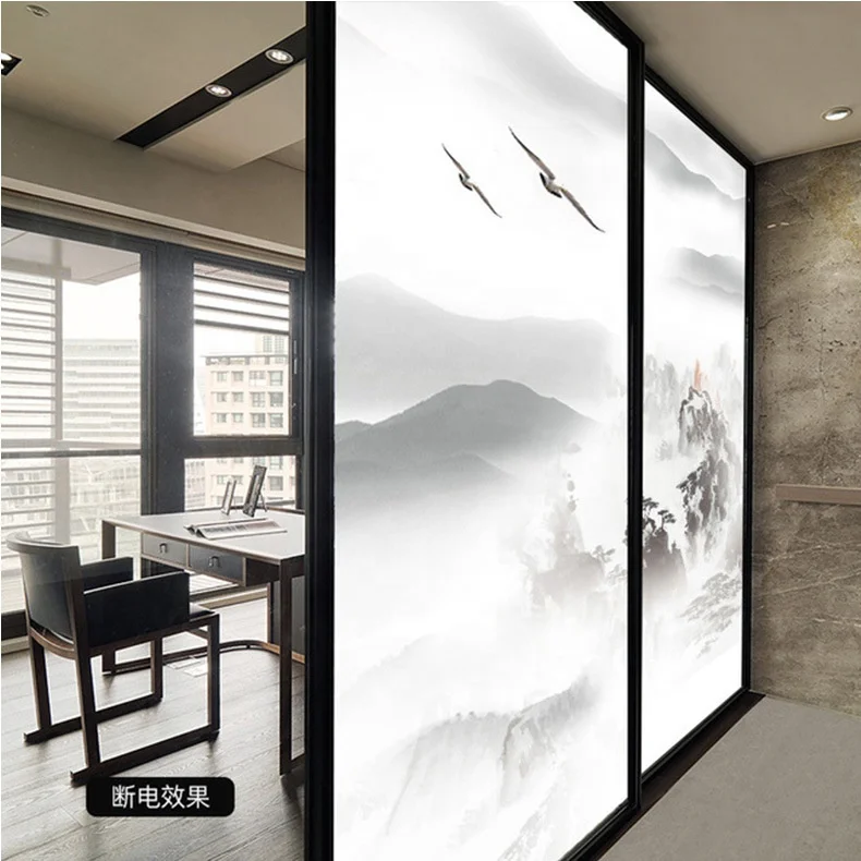 Modern Style Smart PDLC Projection Screen Intelligent Patin Decorative Opaque Magic Privacy Glass Film PET Apartment Living Room